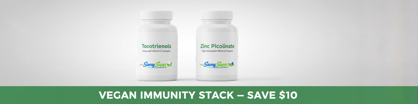 Vegan Immunity Stack - Shop Savvy Supps (logo applied)