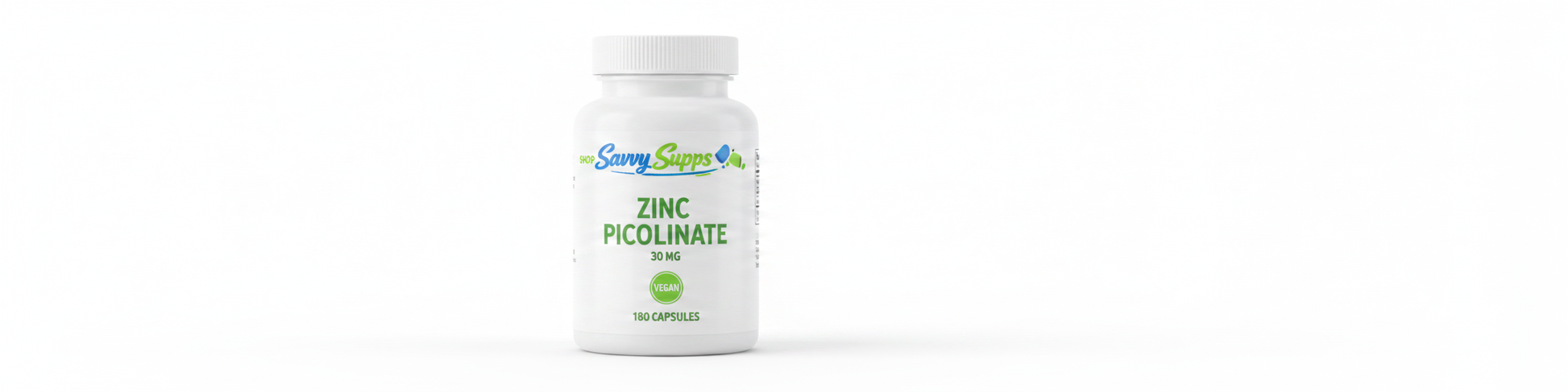 Zinc Picolinate 30 mg - Shop Savvy Supps (logo applied)