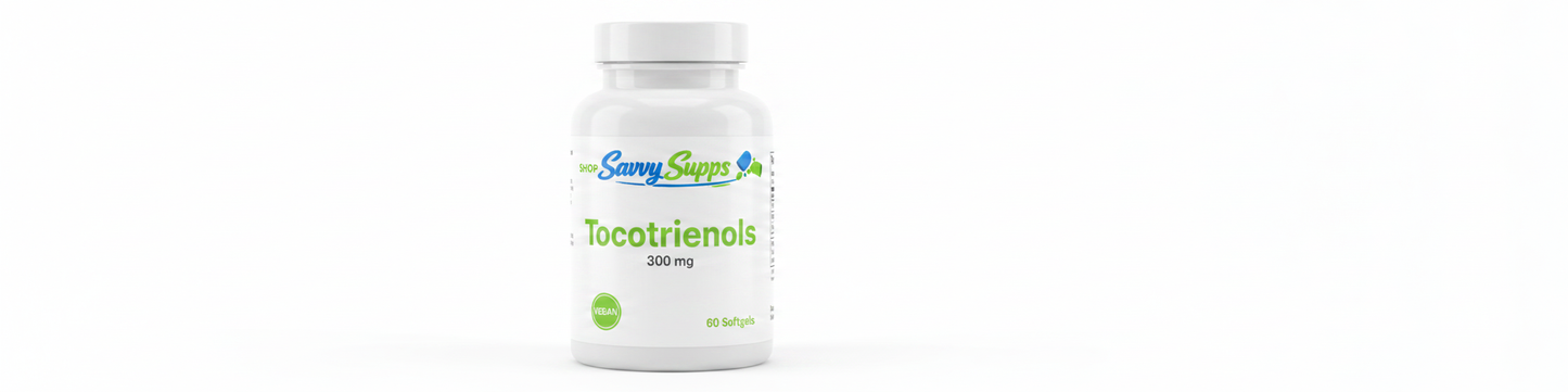 Tocotrienols 300 mg - Shop Savvy Supps (logo applied)