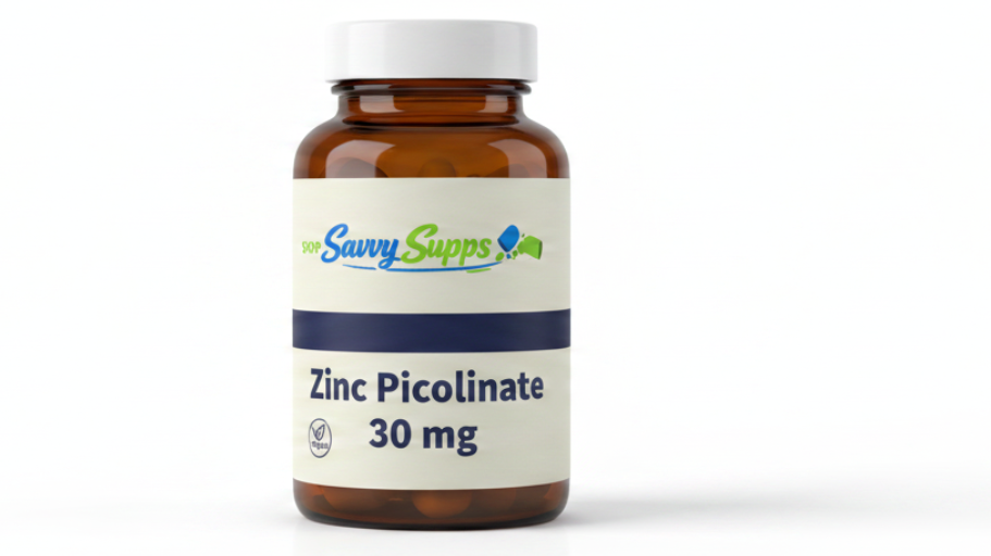Zinc Picolinate - Shop Savvy Supps (with Shop Savvy logo) - label updated